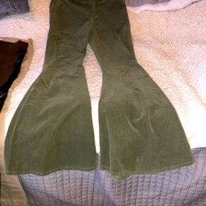 Army Green Flare Jeans